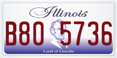 IL license plate B805736