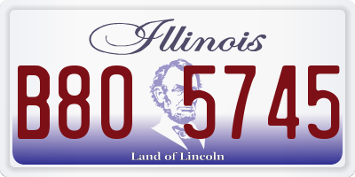 IL license plate B805745