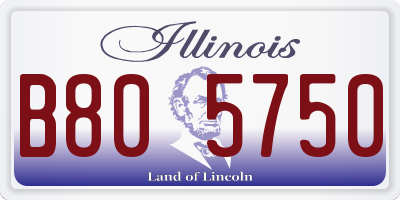 IL license plate B805750