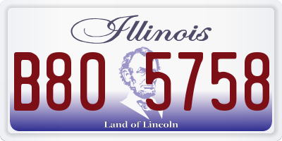 IL license plate B805758