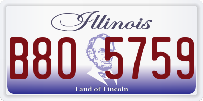 IL license plate B805759