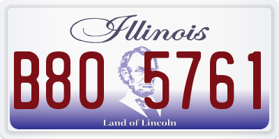IL license plate B805761