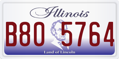 IL license plate B805764