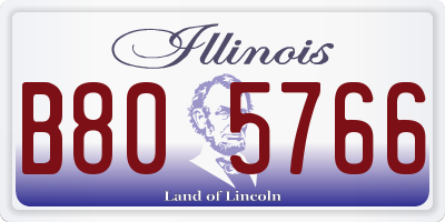 IL license plate B805766