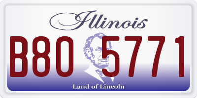 IL license plate B805771
