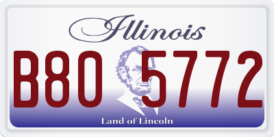 IL license plate B805772
