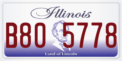 IL license plate B805778