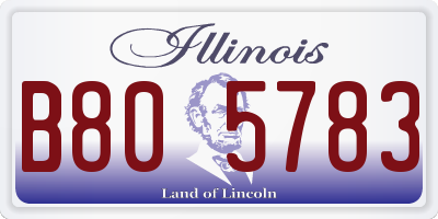 IL license plate B805783
