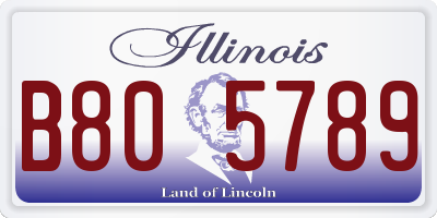 IL license plate B805789