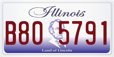 IL license plate B805791
