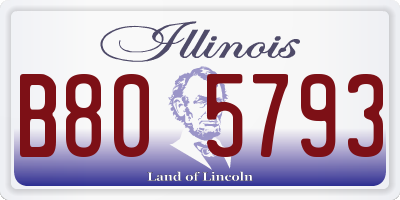 IL license plate B805793