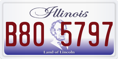IL license plate B805797