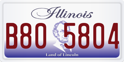 IL license plate B805804