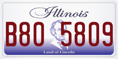 IL license plate B805809