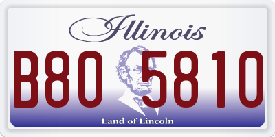 IL license plate B805810