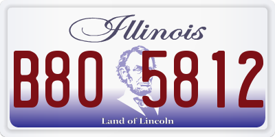 IL license plate B805812