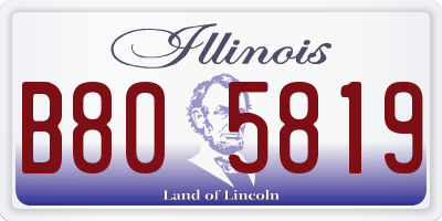 IL license plate B805819