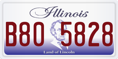 IL license plate B805828