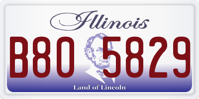 IL license plate B805829