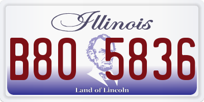 IL license plate B805836