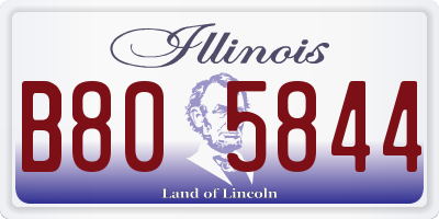 IL license plate B805844
