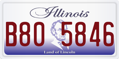 IL license plate B805846