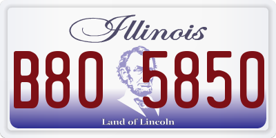 IL license plate B805850