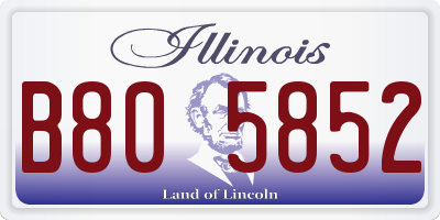 IL license plate B805852