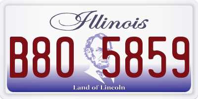 IL license plate B805859