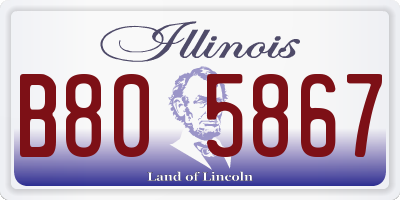 IL license plate B805867