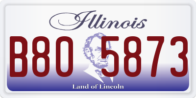 IL license plate B805873