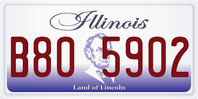 IL license plate B805902
