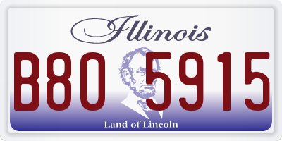 IL license plate B805915