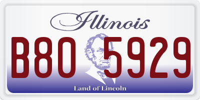 IL license plate B805929