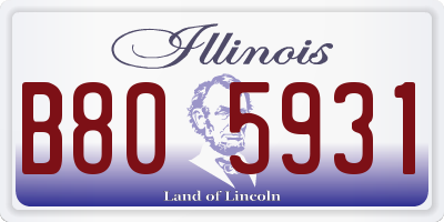 IL license plate B805931