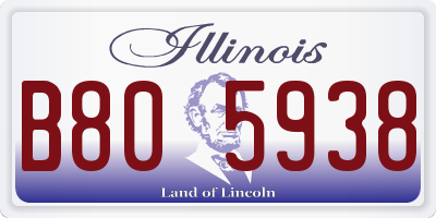 IL license plate B805938