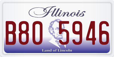 IL license plate B805946