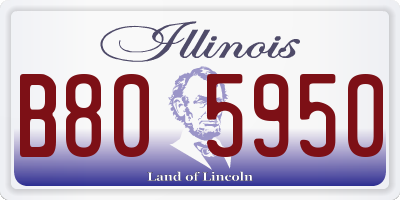 IL license plate B805950
