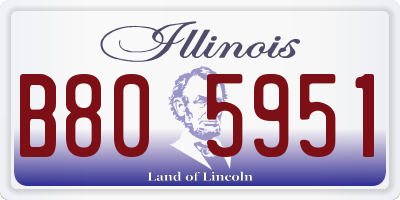 IL license plate B805951