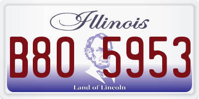 IL license plate B805953
