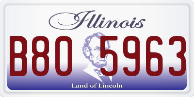 IL license plate B805963