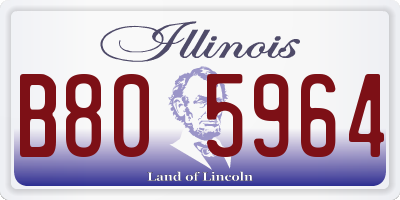 IL license plate B805964
