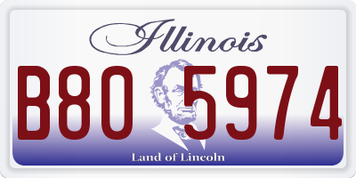 IL license plate B805974