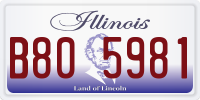 IL license plate B805981