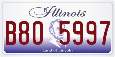 IL license plate B805997