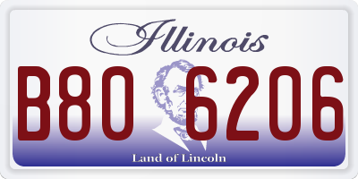 IL license plate B806206