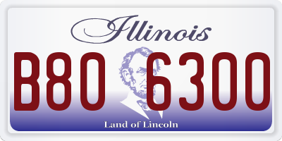 IL license plate B806300