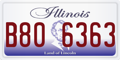 IL license plate B806363