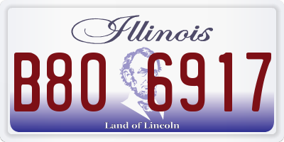 IL license plate B806917