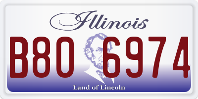 IL license plate B806974